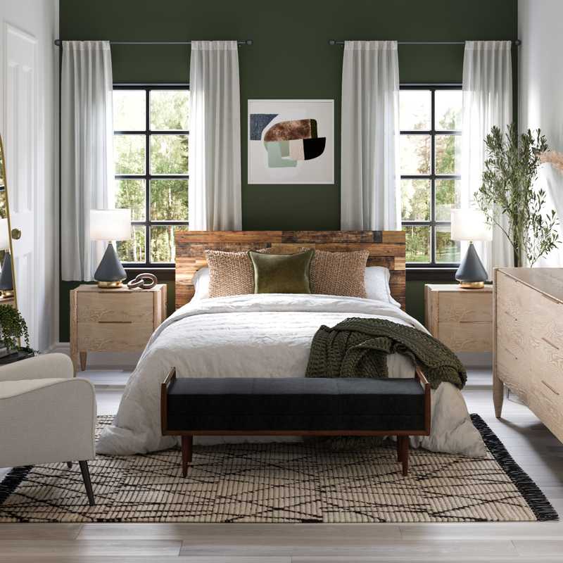 Modern, Bohemian, Midcentury Modern Bedroom Design by Havenly Interior Designer Sara