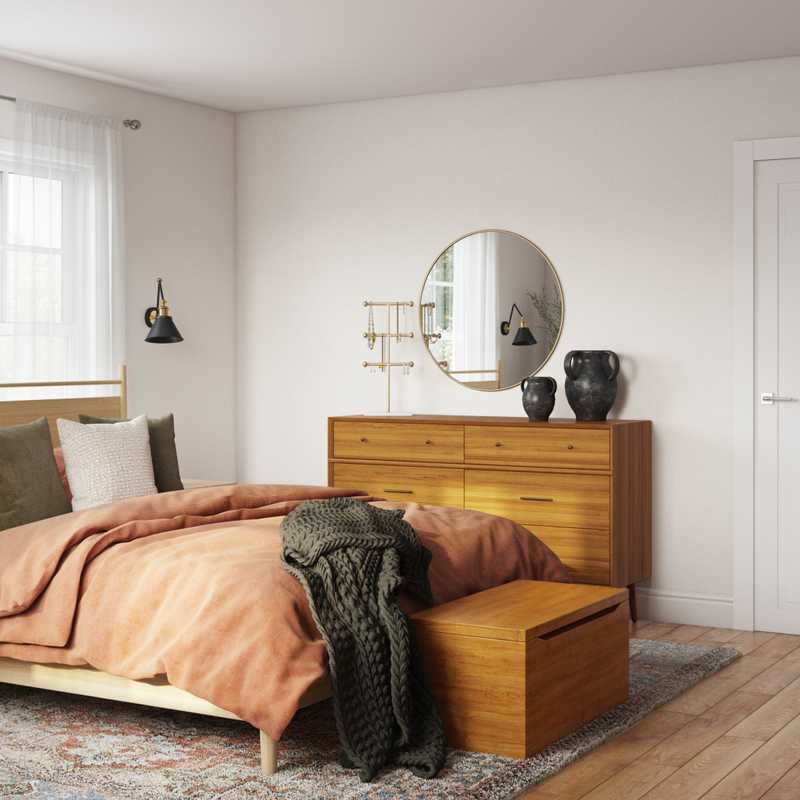 Bohemian, Midcentury Modern Bedroom Design by Havenly Interior Designer Jennifer