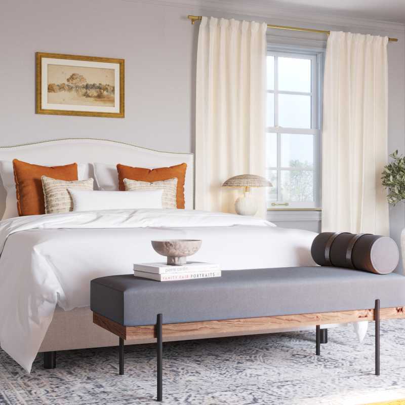 Transitional, Scandinavian Bedroom Design by Havenly Interior Designer Rebecca