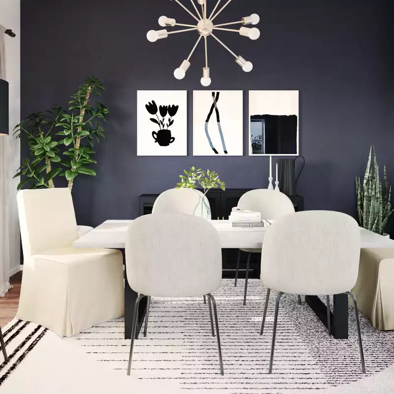 Modern, Glam, Midcentury Modern Dining Room Design by Havenly Interior Designer Meghan
