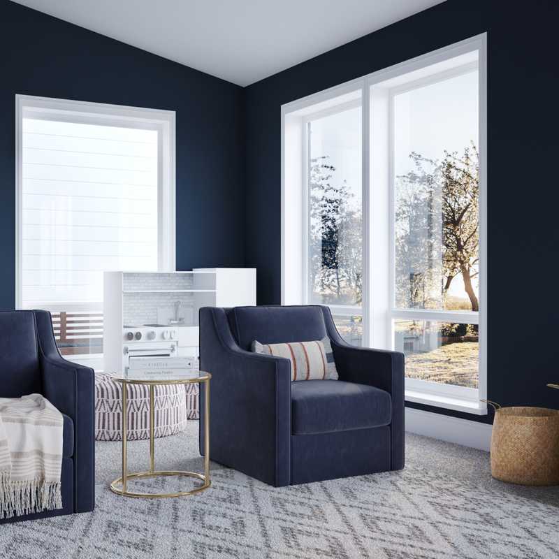 Bohemian, Midcentury Modern, Scandinavian Living Room Design by Havenly Interior Designer Sarah