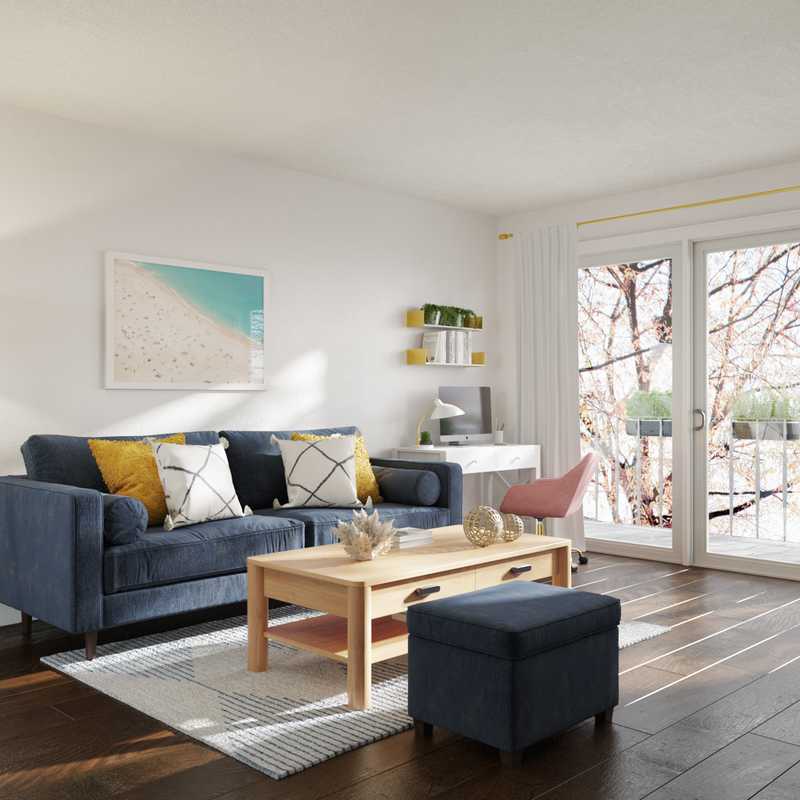 Coastal Living Room Design by Havenly Interior Designer Stephanie