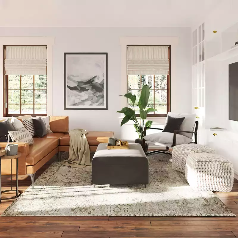 Modern, Midcentury Modern, Scandinavian Living Room Design by Havenly Interior Designer Sam