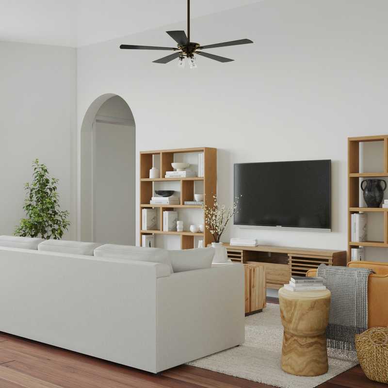 Contemporary, Farmhouse, Transitional Living Room Design by Havenly Interior Designer Daniela