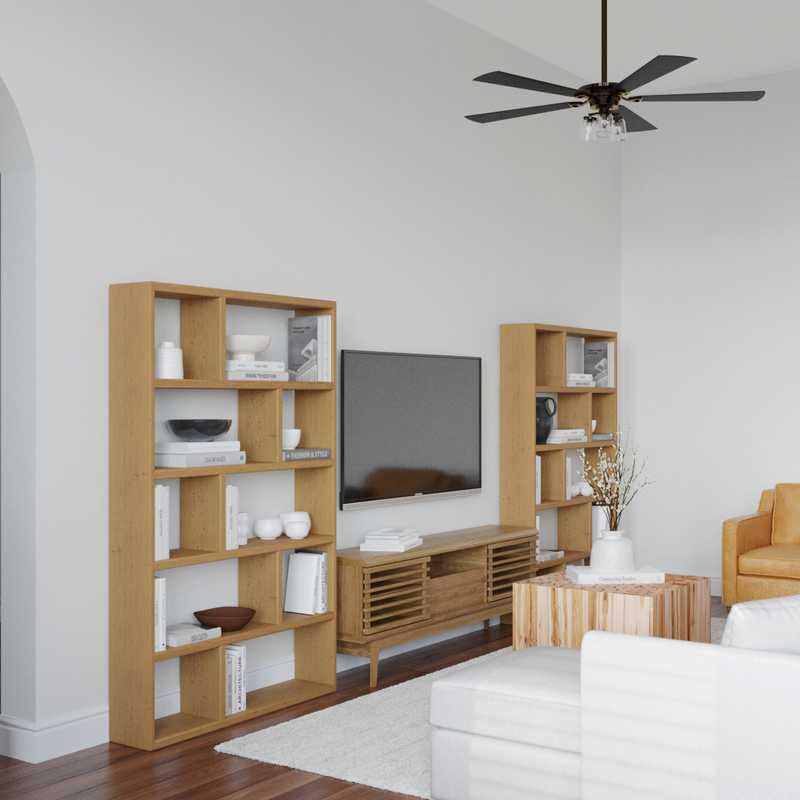 Contemporary, Farmhouse, Transitional Living Room Design by Havenly Interior Designer Daniela