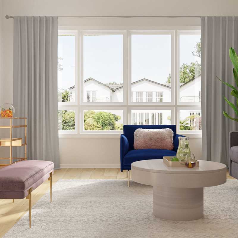 Eclectic, Glam Living Room Design by Havenly Interior Designer Francesca