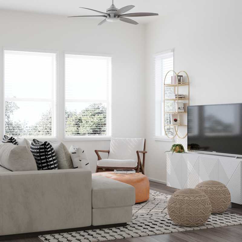 Contemporary, Midcentury Modern, Scandinavian Living Room Design by Havenly Interior Designer Mariela