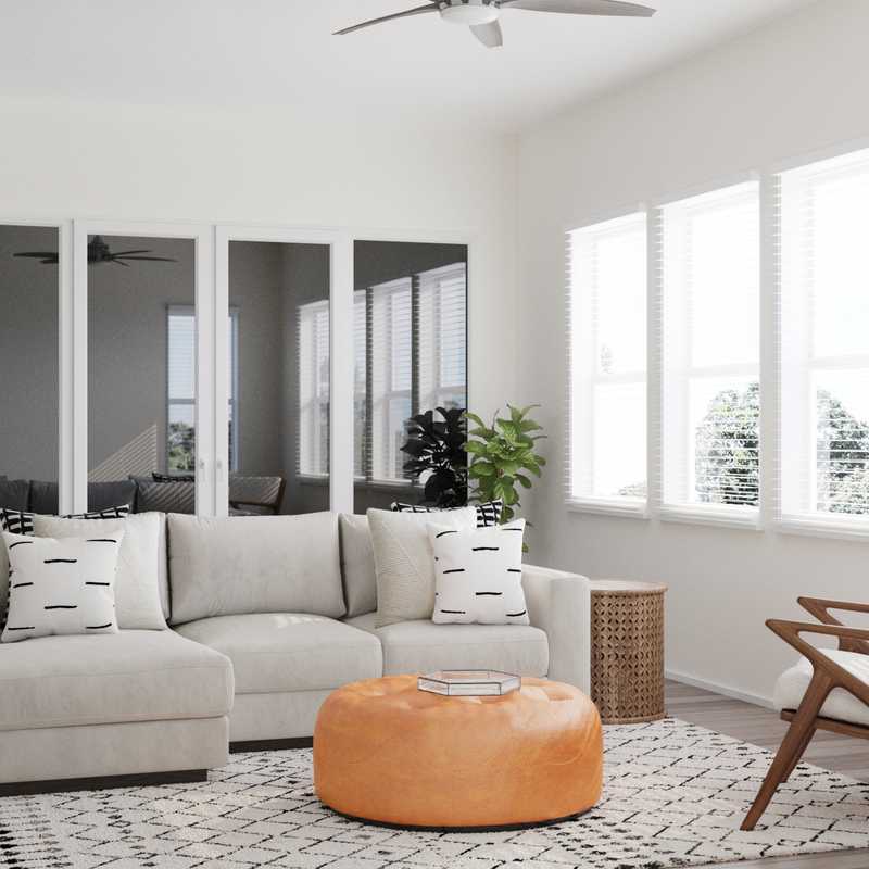 Contemporary, Midcentury Modern, Scandinavian Living Room Design by Havenly Interior Designer Mariela