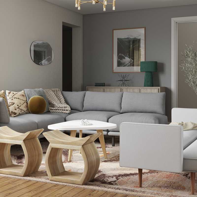 Eclectic, Bohemian, Scandinavian Living Room Design by Havenly Interior Designer Crystal
