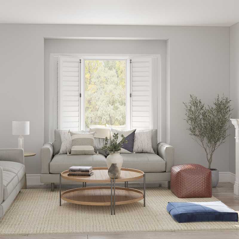 Contemporary, Modern, Farmhouse, Transitional, Midcentury Modern Living Room Design by Havenly Interior Designer David