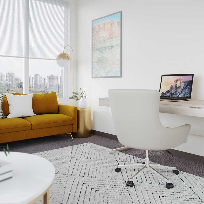 Eclectic, Southwest Inspired, Midcentury Modern Office Design by Havenly Interior Designer Kristin