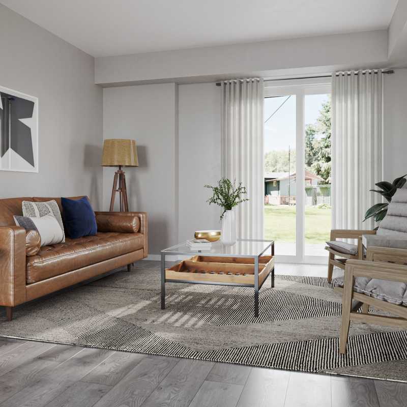 Contemporary, Modern, Industrial, Midcentury Modern Living Room Design by Havenly Interior Designer David