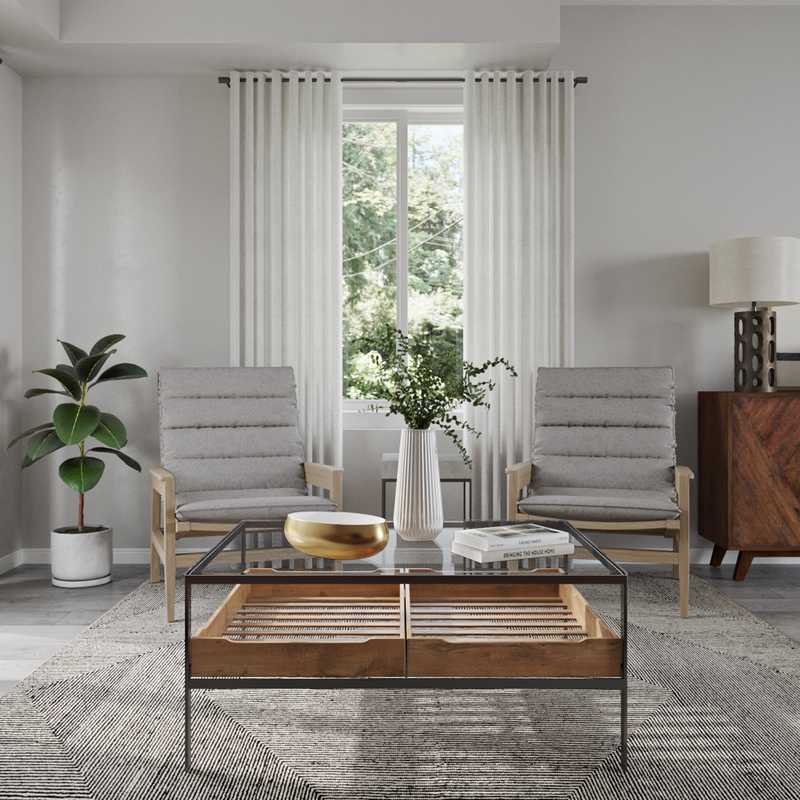 Contemporary, Modern, Industrial, Midcentury Modern Living Room Design by Havenly Interior Designer David