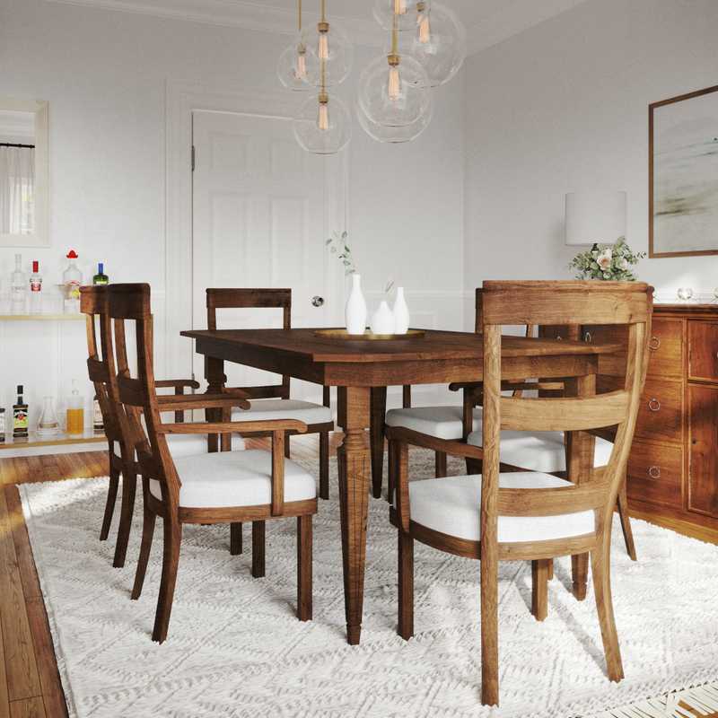 Contemporary, Modern, Coastal Dining Room Design by Havenly Interior Designer Athina