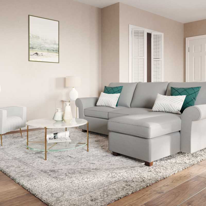 Modern, Glam Living Room Design by Havenly Interior Designer Rosa