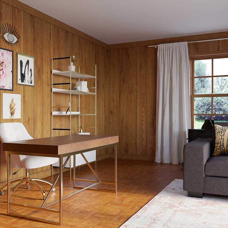 Glam Office Design by Havenly Interior Designer Claire