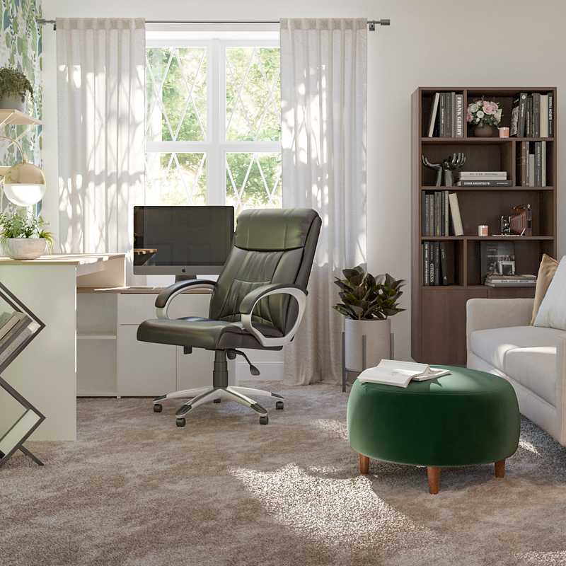 Contemporary, Eclectic, Midcentury Modern, Minimal Office Design by Havenly Interior Designer Joanna