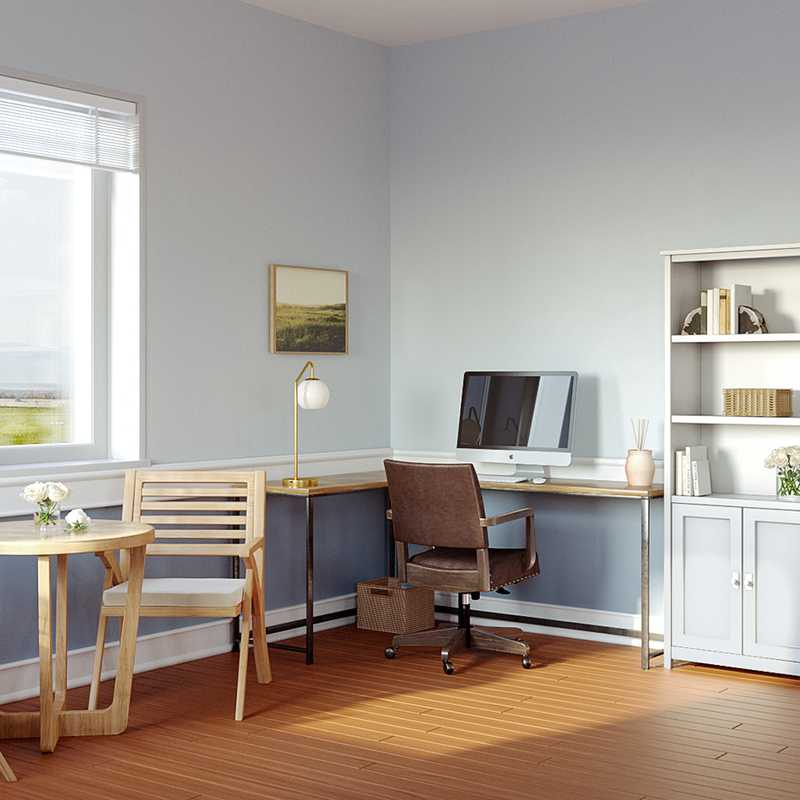 Eclectic, Industrial, Traditional Living Room Design by Havenly Interior Designer Brianna