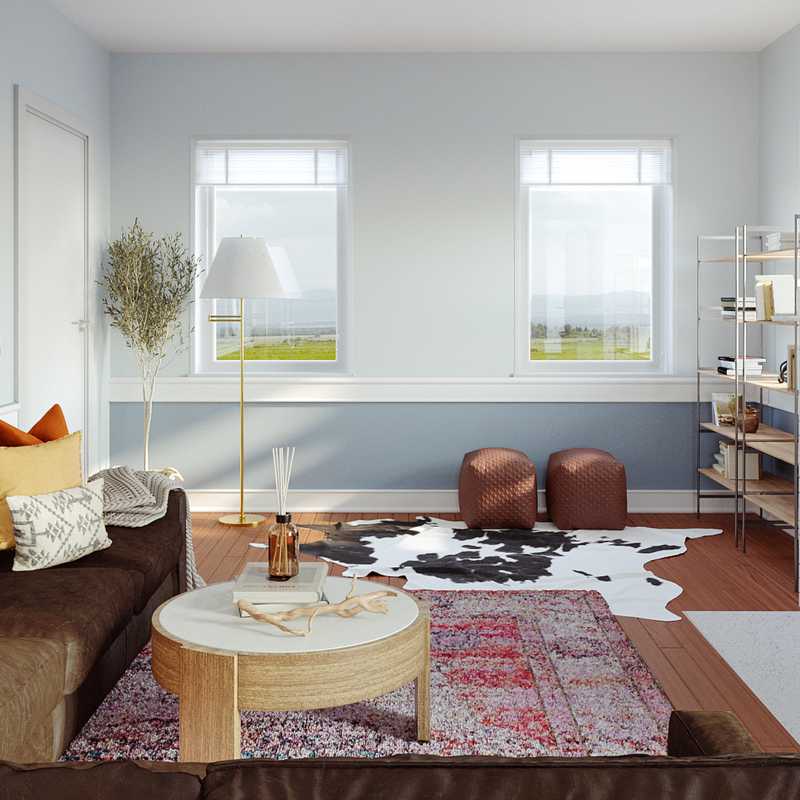 Eclectic, Industrial, Traditional Living Room Design by Havenly Interior Designer Brianna