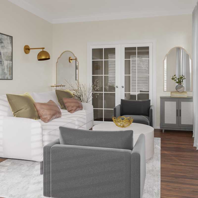 Modern, Classic, Glam, Rustic, Minimal Living Room Design by Havenly Interior Designer Julia
