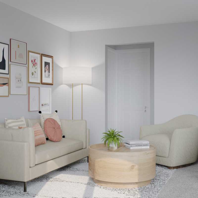 Modern, Bohemian, Minimal Living Room Design by Havenly Interior Designer Carla