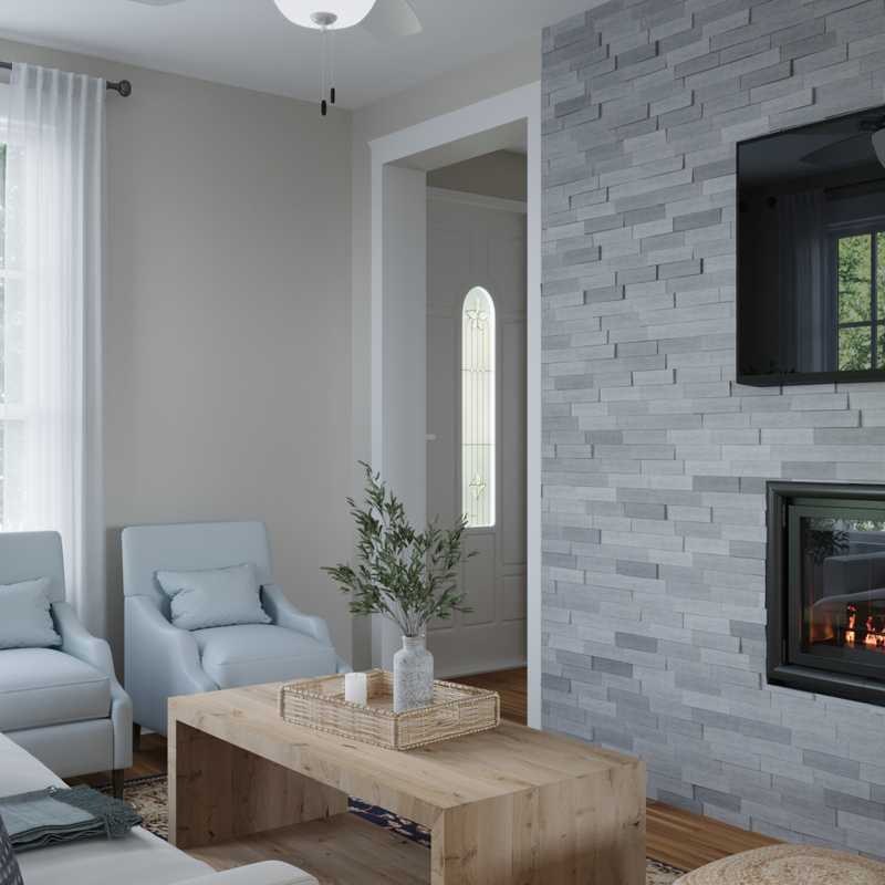 Classic, Coastal, Transitional Living Room Design by Havenly Interior Designer Alexandra