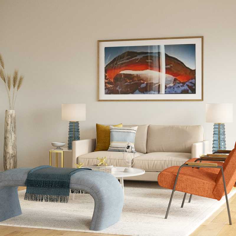 Modern, Eclectic, Bohemian, Scandinavian Living Room Design by Havenly Interior Designer Robyn
