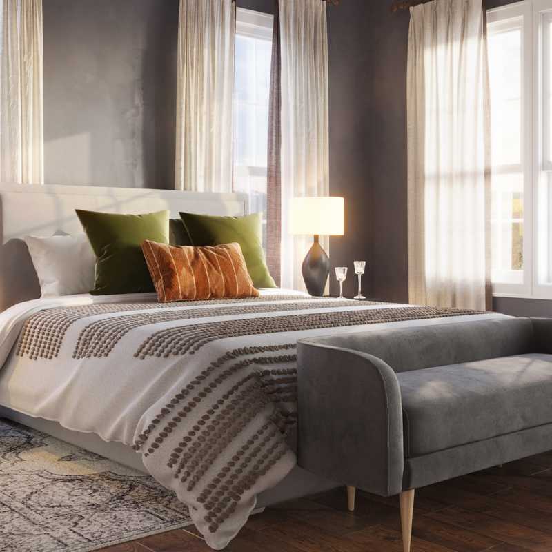 Contemporary, Modern, Glam, Midcentury Modern, Scandinavian Bedroom Design by Havenly Interior Designer Tara
