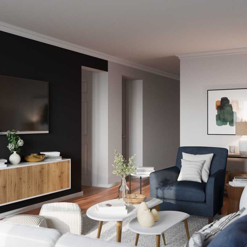 Modern, Coastal, Transitional Living Room Design by Havenly Interior Designer Amanda