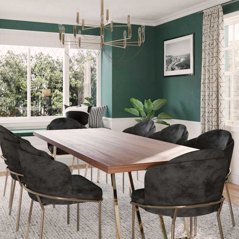 Modern, Midcentury Modern Dining Room Design by Havenly Interior Designer Gabrielle