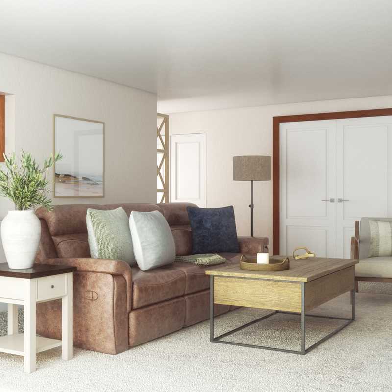 Transitional, Midcentury Modern, Scandinavian Living Room Design by Havenly Interior Designer Romina
