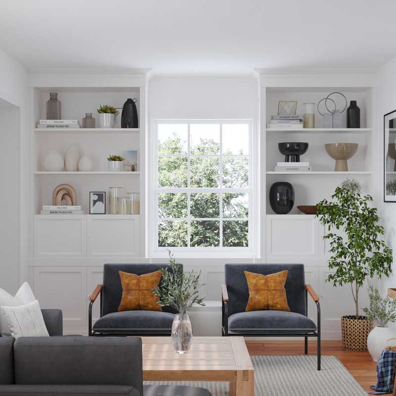 Farmhouse, Scandinavian Living Room Design by Havenly Interior Designer Daniela