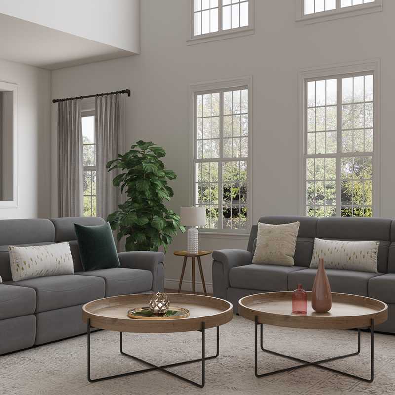 Midcentury Modern, Scandinavian Living Room Design by Havenly Interior Designer Danahe