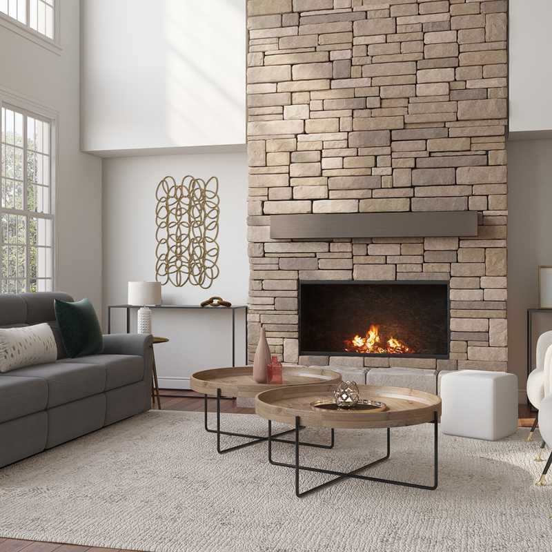 Midcentury Modern, Scandinavian Living Room Design by Havenly Interior Designer Danahe