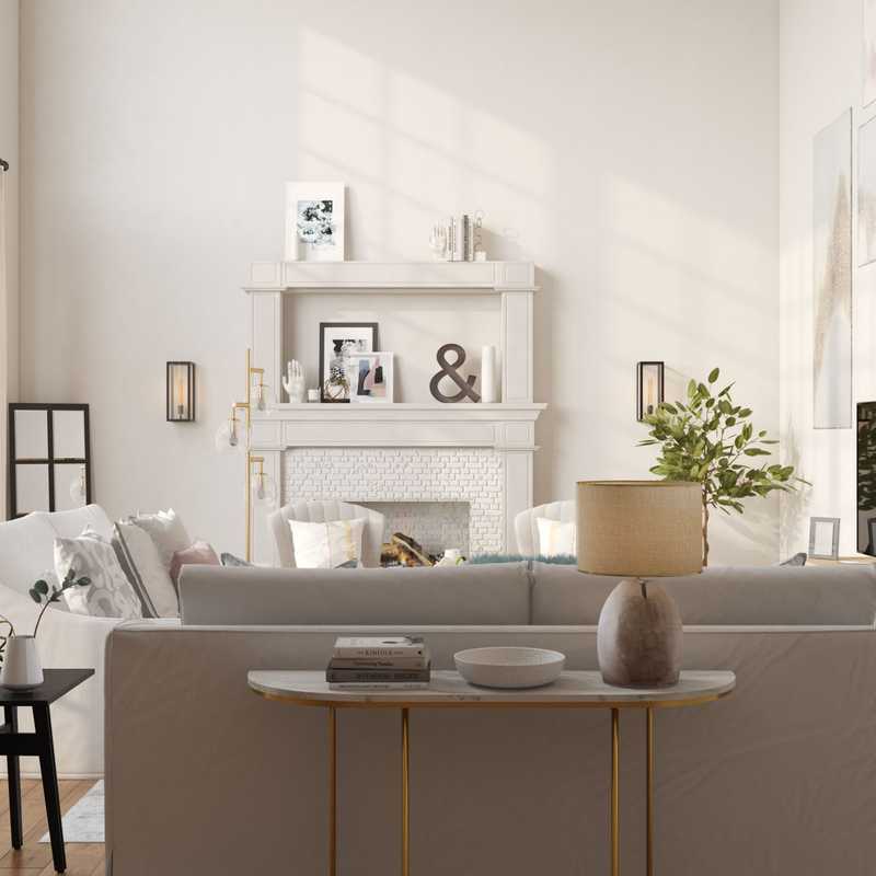 Contemporary, Coastal, Traditional Living Room Design by Havenly Interior Designer Laura