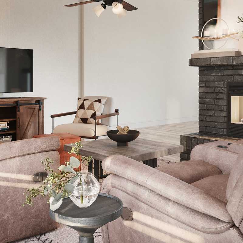 Modern, Bohemian Living Room Design by Havenly Interior Designer Krishnendhu