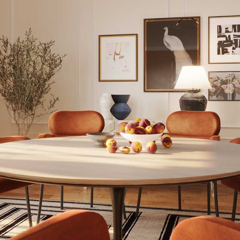 Bohemian, Vintage, Classic Contemporary Living Room Design by Havenly Interior Designer Liliana
