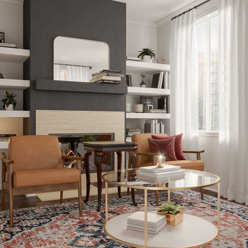 Midcentury Modern Living Room Design by Havenly Interior Designer Kristin