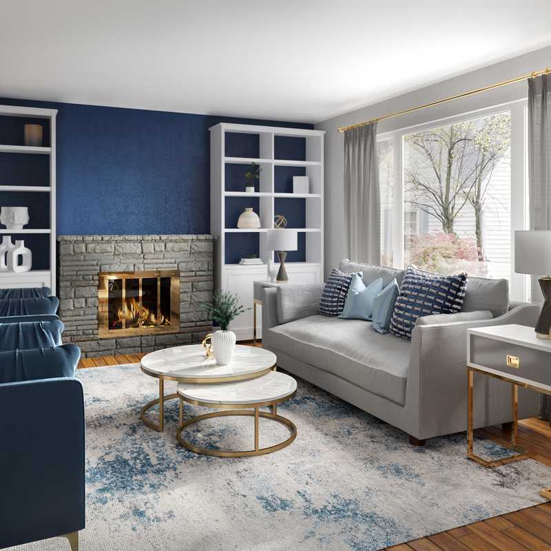 Contemporary, Modern, Glam Living Room Design by Havenly Interior Designer Quandera