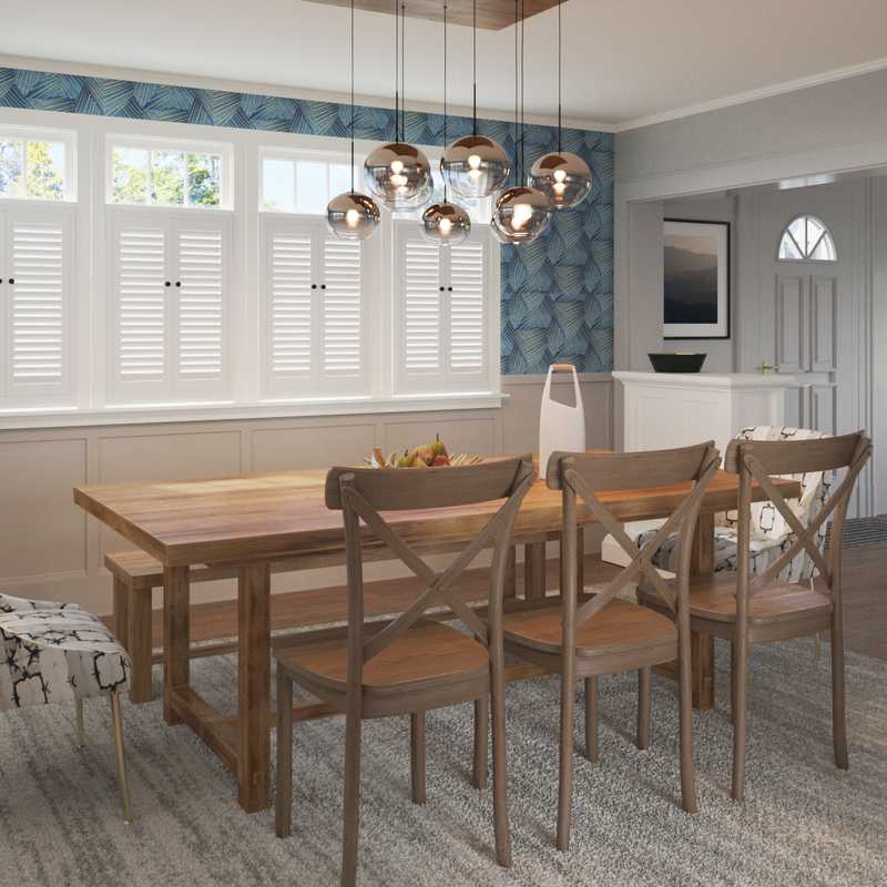 Glam, Scandinavian Dining Room Design by Havenly Interior Designer Emily