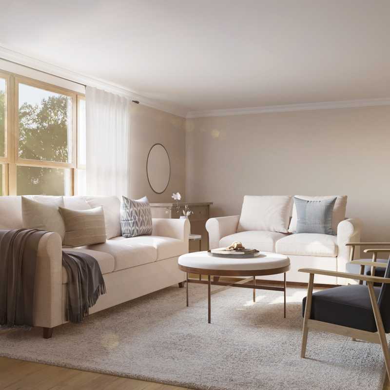 Contemporary, Traditional, Farmhouse Living Room Design by Havenly Interior Designer Romina