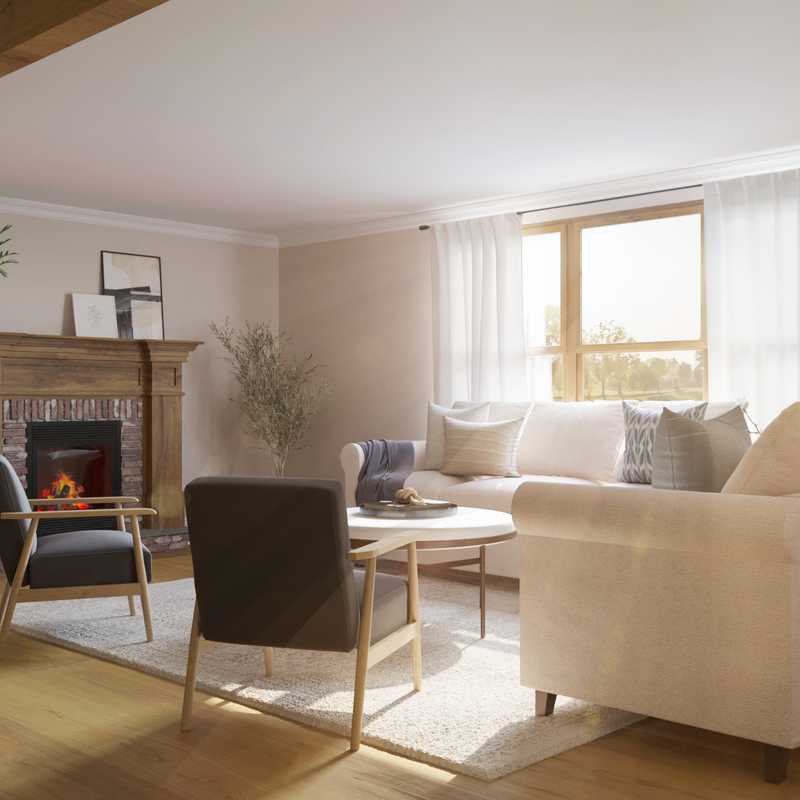 Contemporary, Traditional, Farmhouse Living Room Design by Havenly Interior Designer Romina