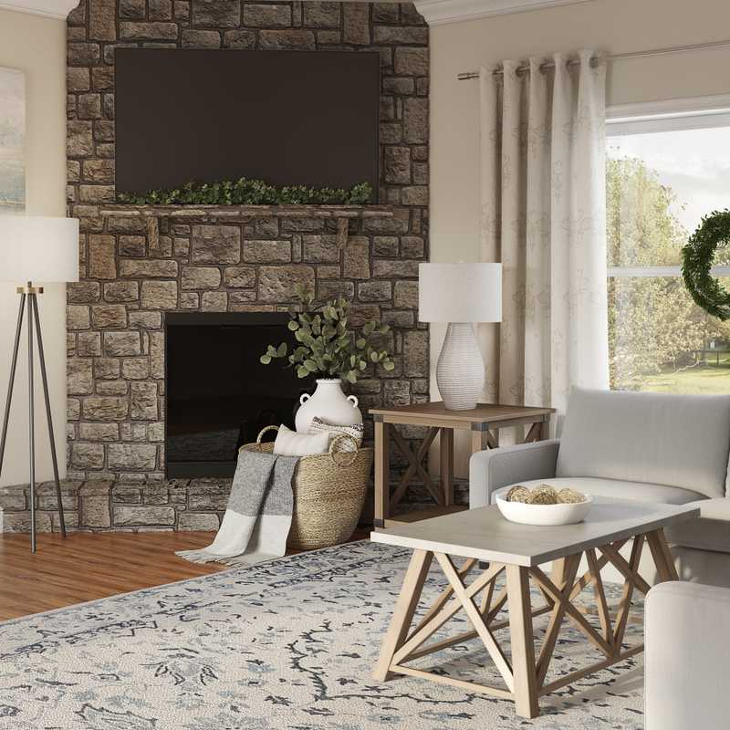 Classic, Farmhouse, Rustic Living Room Design by Havenly Interior Designer Melissa