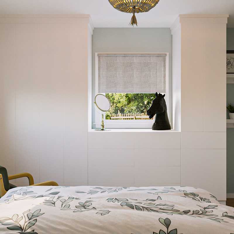 Farmhouse, Midcentury Modern, Scandinavian Bedroom Design by Havenly Interior Designer Angelica