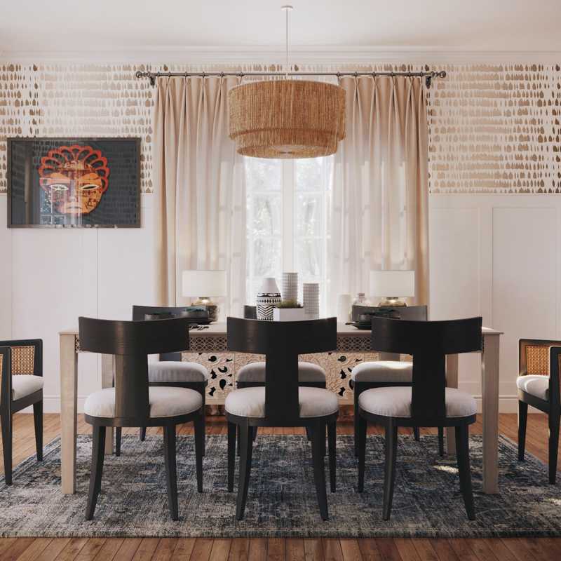 Modern, Eclectic, Bohemian Dining Room Design by Havenly Interior Designer Amber