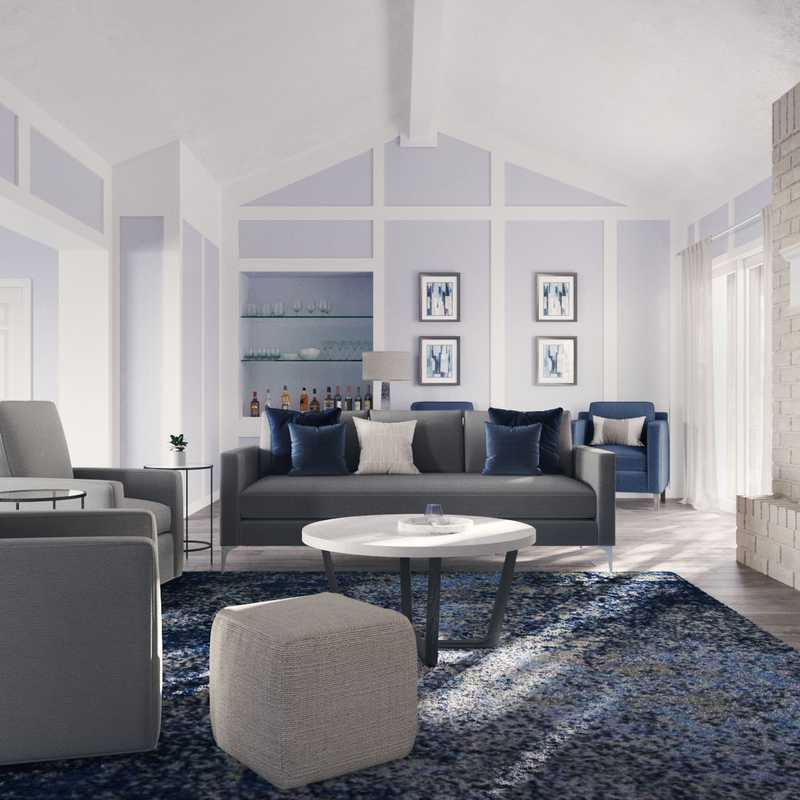 Glam, Transitional, Minimal Living Room Design by Havenly Interior Designer Faith