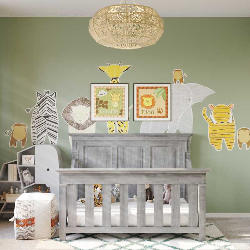 Classic, Eclectic, Bohemian Nursery Design by Havenly Interior Designer Amber