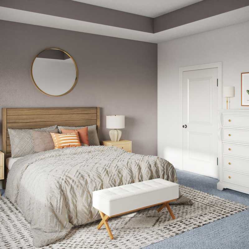 Bohemian, Farmhouse Bedroom Design by Havenly Interior Designer Maria