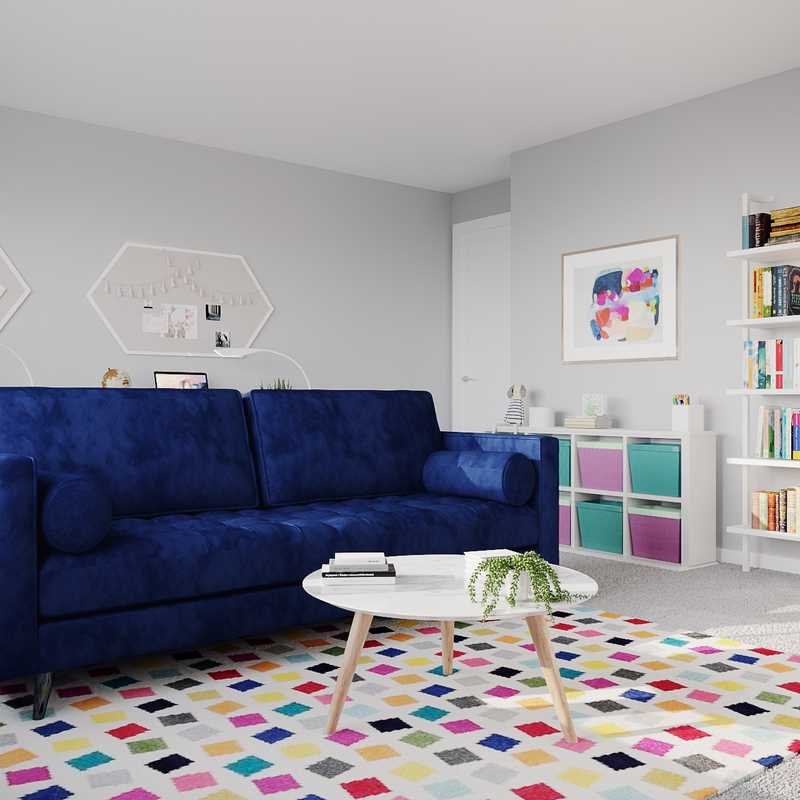 Modern, Glam, Preppy Office Design by Havenly Interior Designer Carla