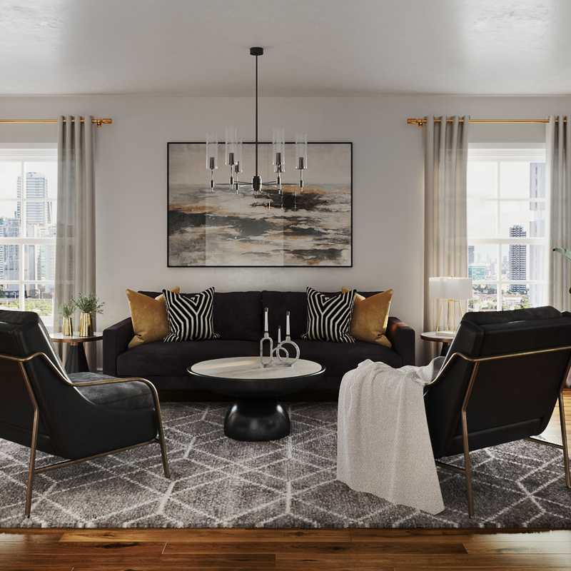 Modern, Glam Living Room Design by Havenly Interior Designer Alexa